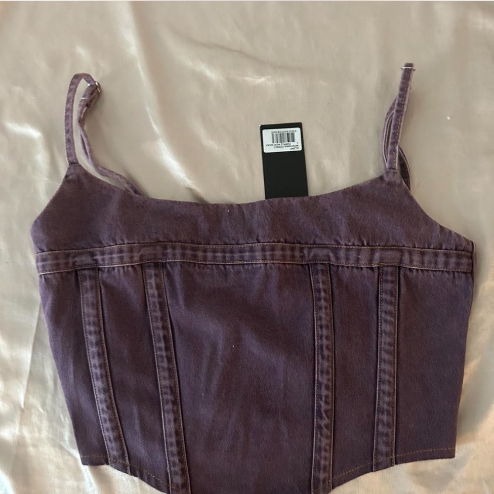 Revolve BY DYLIN purple denim skirt set - Picture 3 of 3